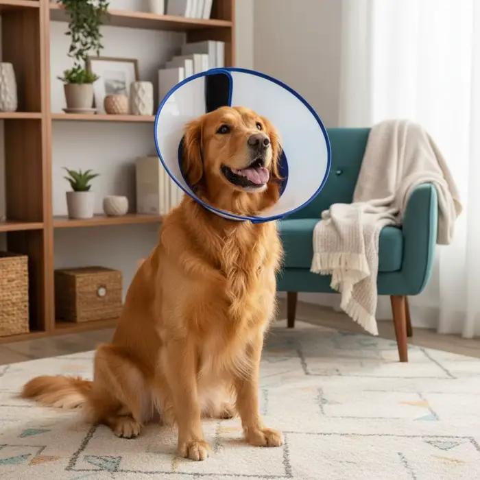 Collier élisabéthain respirant pour chien
