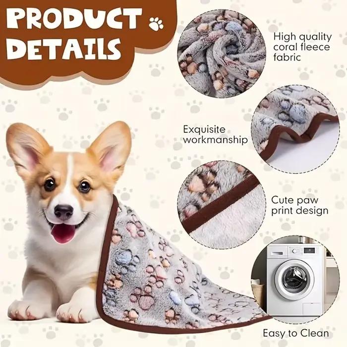 Couverture pour animaux de compagnie en flanelle