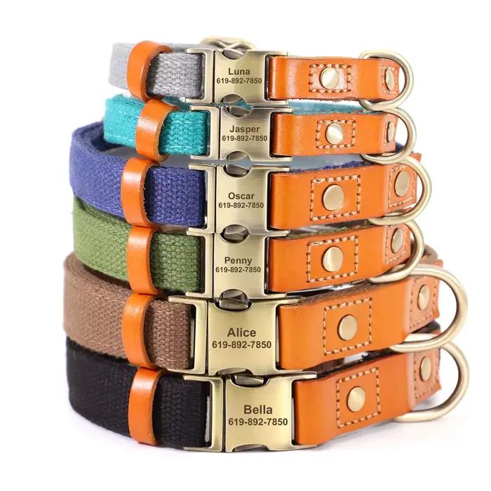 Collier de chien en nylon personnalisé