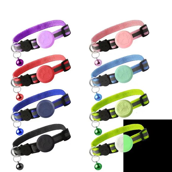 Collier de suivi GPS étanche pour animaux de compagnie avec bandes réfléchissantes, localisateur anti-perte à distance mondial pour la plupart des chats, chatons et petits chiens