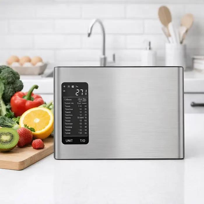 Balance alimentaire intelligente en acier inoxydable avec application gratuite et suivi de 19 nutriments