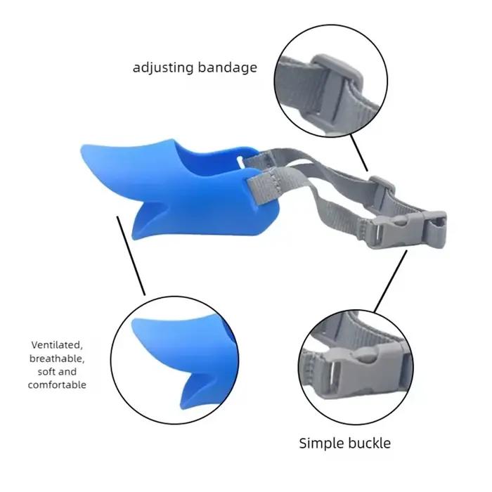 Muselière pour chien en silicone souple et sûre – Anti-morsure
