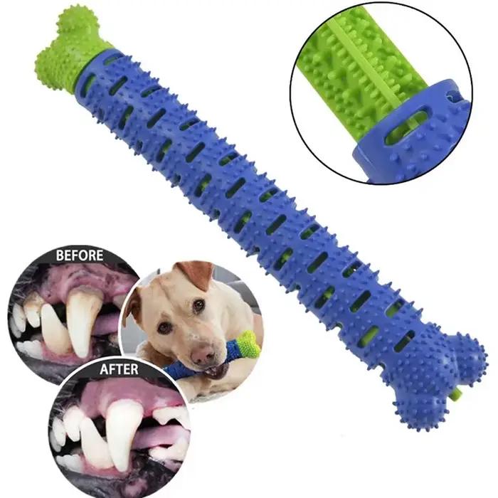 Jouet à mâcher pour nettoyer les dents des chiens, brosse à dents en caoutchouc massante, bâtonnet de qualité alimentaire, non toxique, durable, souple et flexible pour les chiens de petite et moyenne