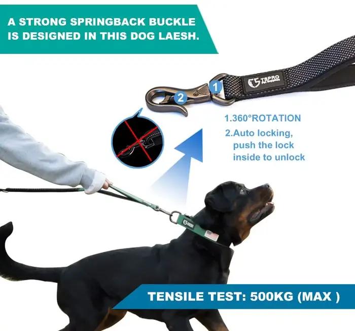 Laisse pour chien mains libres TSPRO pour la marche et la course avec ceinture de sécurité pour voiture