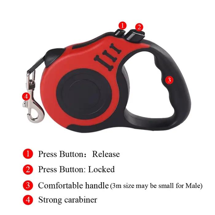 Laisse pour chien de 3m 5m pour petits chiens chat automatique rétractable Durable en Nylon plomb chiot voyage en plein air marche randonnée corde de Traction
