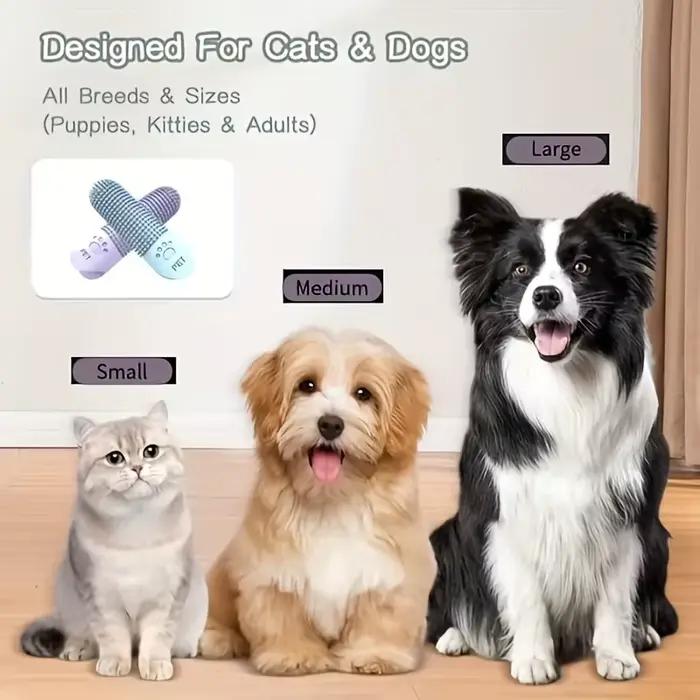 Brosse à dents pour chien en silicone souple 360 °