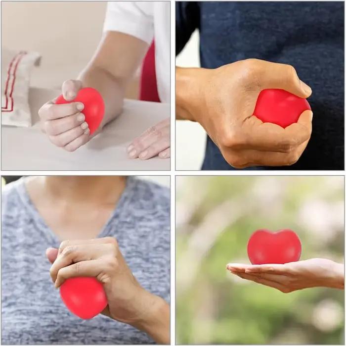 Balle anti-stress souple en forme de cœur pour la Saint-Valentin