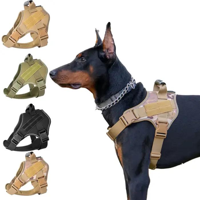 Harnais tactique pour chien, Doberman Pinscher, gilet d'entraînement pour animaux de compagnie, harnais pour petits, moyens et grands chiens, antidéflagrant