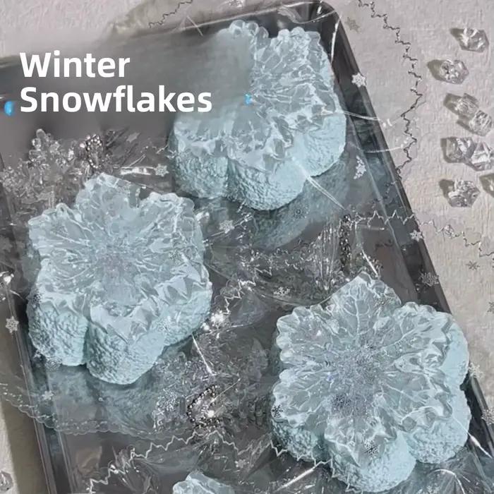 Jouet à presser flocon de neige extra large, jouets sensoriels à presser flocon de neige, rebond lent, matériau en silicone façonnable, pour adultes, cadeaux ﻿