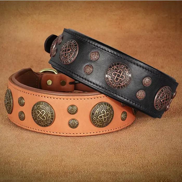 Collier pour chien en cuir véritable