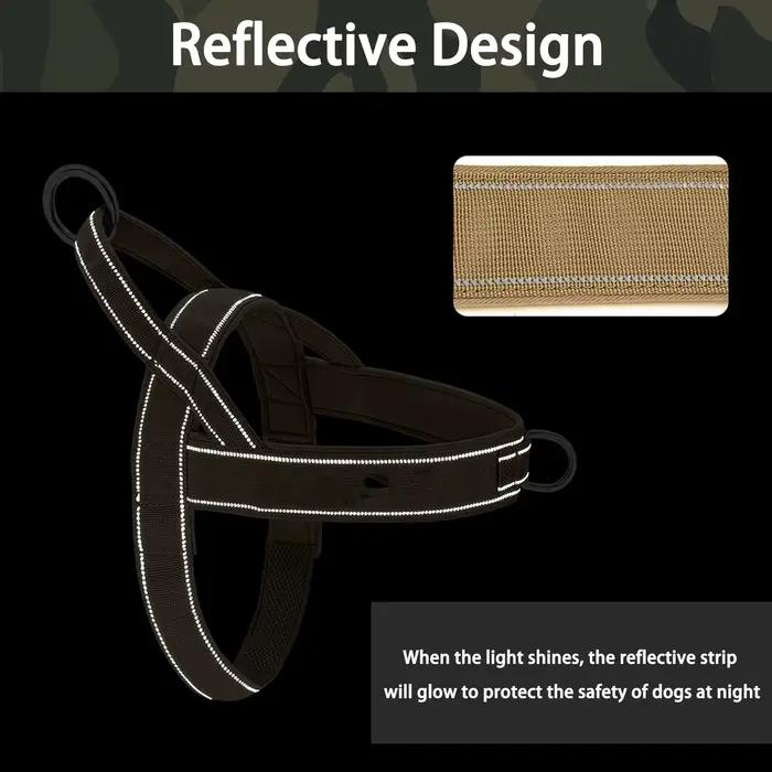Nouveau Harnais Tactique Anti-Traction pour Chien - Nylon 1000D Réglable pour Grands Chiens