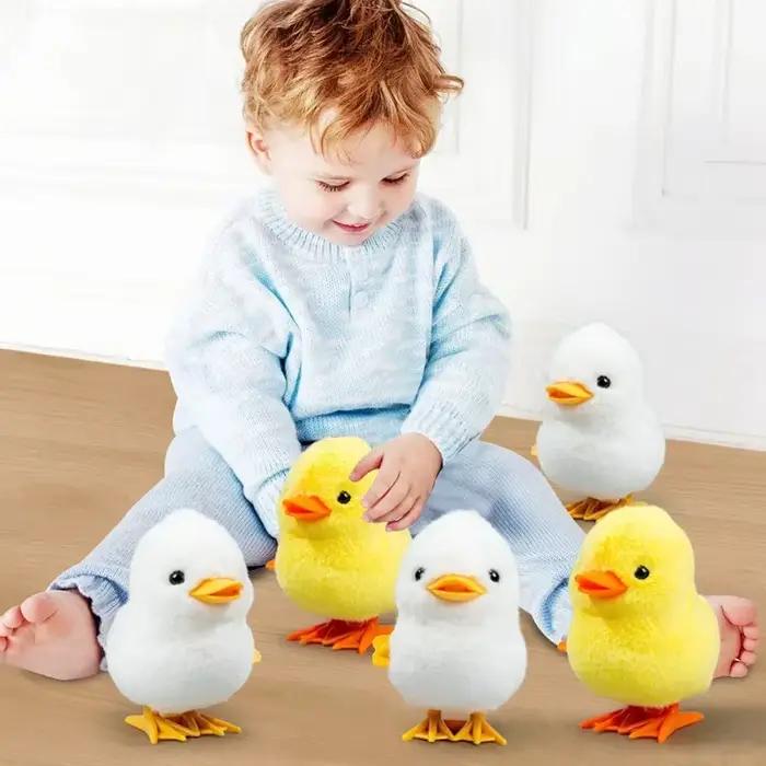 Poulet sautant jaune, jouet mécanique
