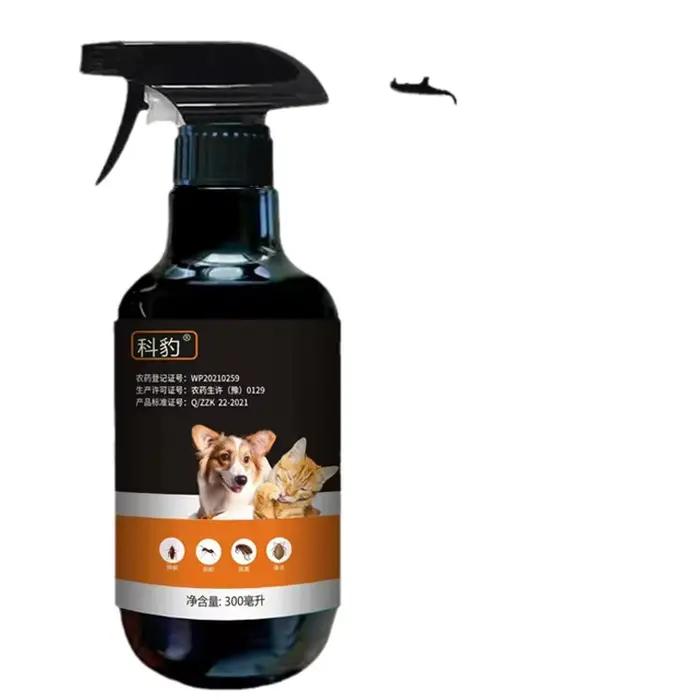 Médicament anti-puces pour chiens et chats, élimination des puces, spray répulsif externe contre les insectes pour animaux de compagnie, spray répulsif contre les insectes pour éliminer les poux et le