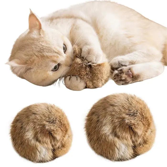 Jouets interactifs pour animaux de compagnie en fausse fourrure de lapin pour chats et chiens