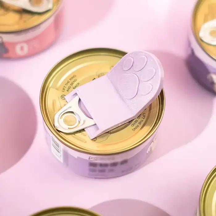 Ouvre-boîte pour nourriture pour animaux de compagnie en forme de patte de chat imprimé en 3D
