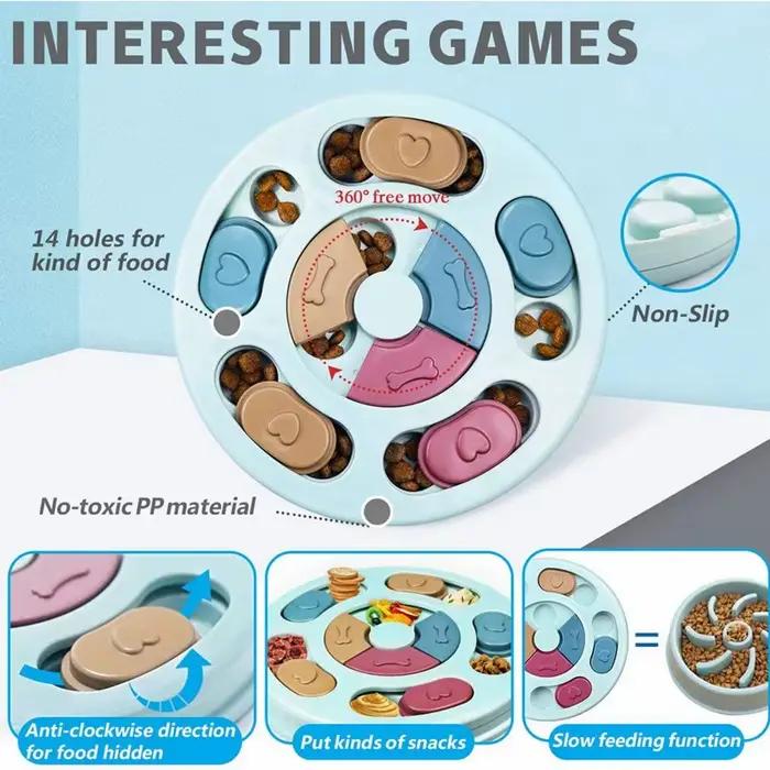 Bol pour cacher la nourriture pour chien, jouet éducatif pour l'entraînement à la digestion lente, jouet éducatif interactif pour soulager l'ennui