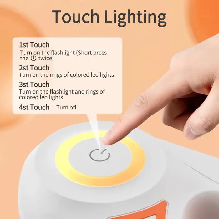 Laisse de chien rétractable automatique 3/5M avec LED lumineuse