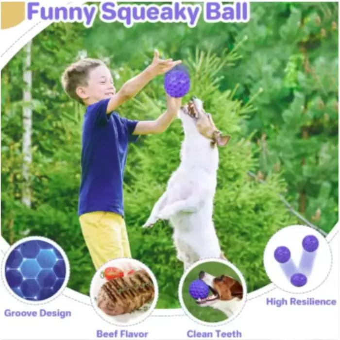 Balle en caoutchouc interactive indestructible pour chien
