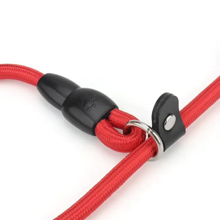 Collier Rond Tressé pour Chien, Accessoire d'Entraînement sans Nervures, Colliers Antidérapants avec Anneau d'Arrêt Coulissant, Idéal pour Petits et Moyens Chiens