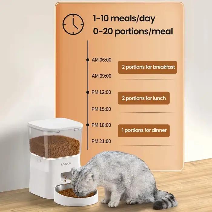 ROJECO 2L mangeoire automatique pour chat WIFI distributeur de nourriture pour animaux de compagnie intelligent pour