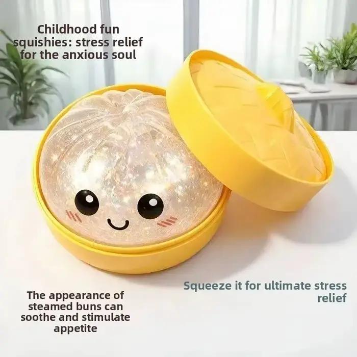 Jouet Squishy Baozi avec boîte vapeur