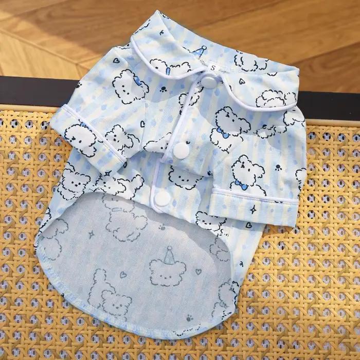 Chemise pour chien, vêtements de couple pour animaux de compagnie printemps-automne