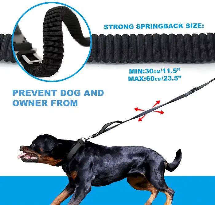 Laisse pour chien mains libres TSPRO pour la marche et la course avec ceinture de sécurité pour voiture