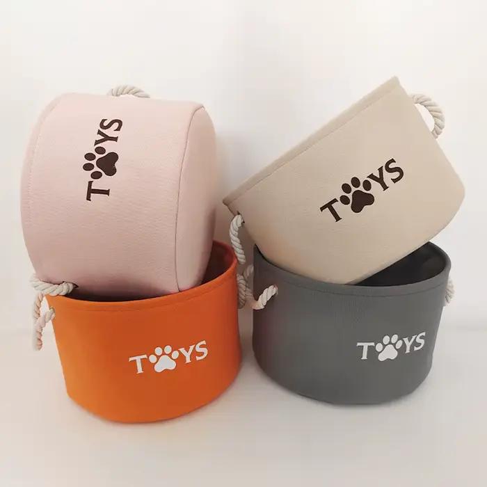 Panier rond pour jouets d'animaux de compagnie