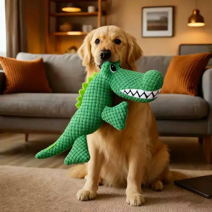Jouet interactif en peluche résistant à la mastication pour animaux de compagnie avec son