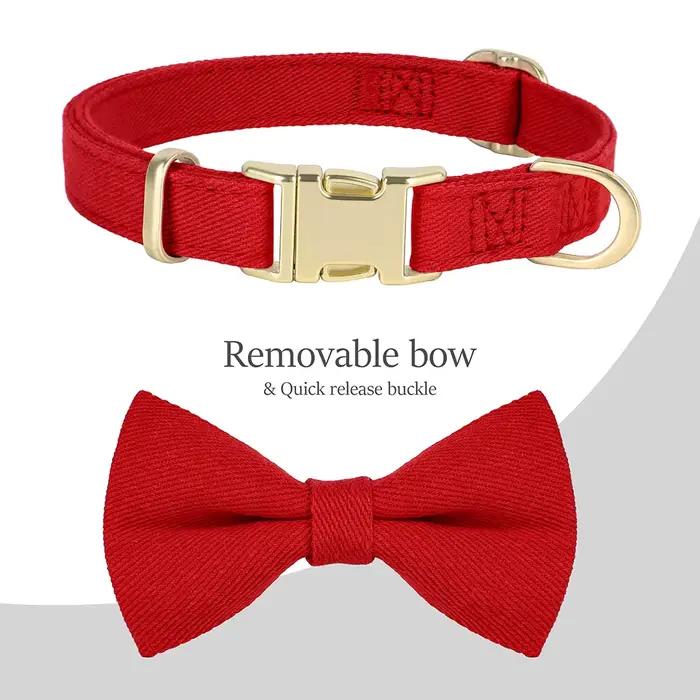 Small Dog Collar Harness Leash Set Cute Dog Collars With Bowknot Adjustable Pet Harnesses Vest