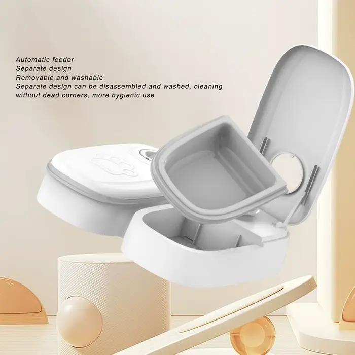 Mangeoire automatique pour chiens et chats, aliments secs et humides, séparation des repas doubles, repas quantitatifs réguliers, alimentation saine