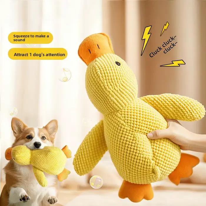 Jouets pour chiens en forme de canard jaune pour mâcheurs agressifs