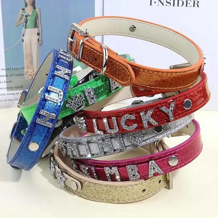 Collier en cuir personnalisé pour petits et moyens chiens