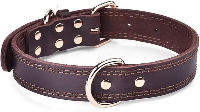 Benepaw – collier pour chien en cuir véritable de qualité
