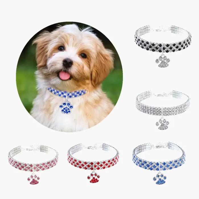 Collier pour animaux de compagnie avec diamants