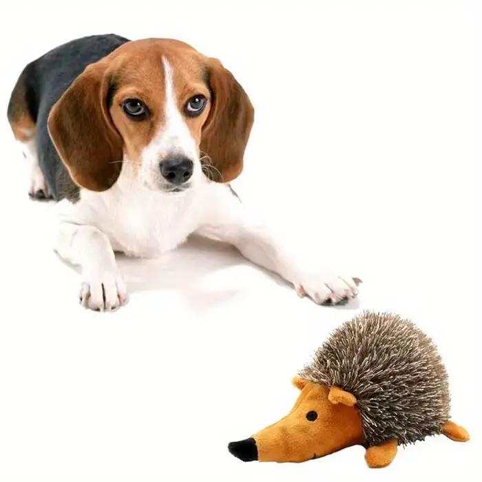 1 jouet en peluche hérisson couineur pour chien