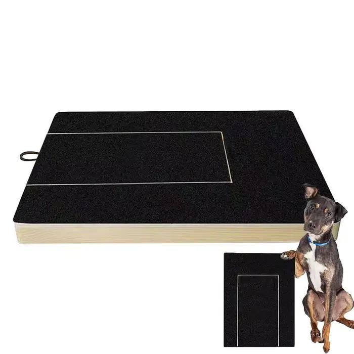 Planche à gratter pour ongles de chien, tampon de garniture d'ongles, planche à gratter en bois extractible pour animaux de compagnie, jouet boîte de friandises intégrée, planche de papier de verre po