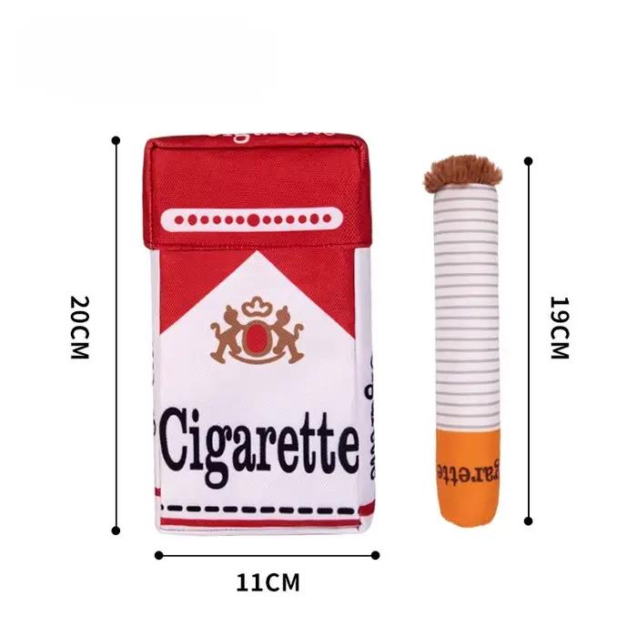 Jouet à mâcher interactif en peluche pour chien, en forme de cigare, avec sonnette, pour chiot