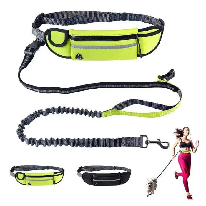 Laisse pour chien mains libres avec sac banane
