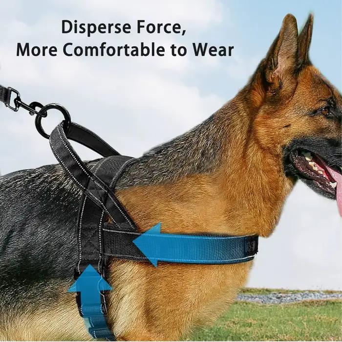 Harnais anti-traction pour chien - Nylon 1000D réglable pour grands chiens