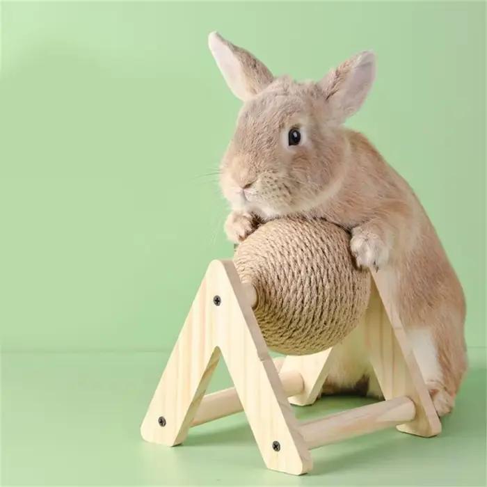 Boule à gratter pour lapin