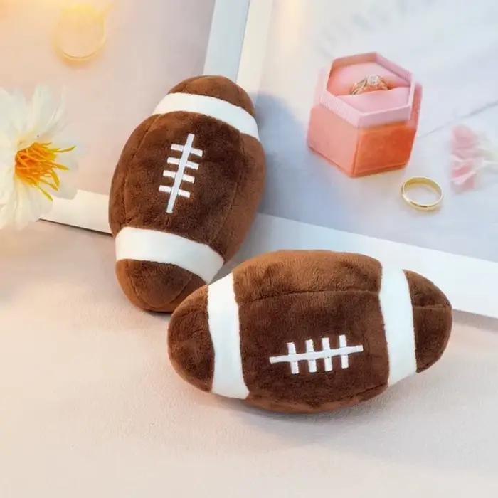 Jouet pour chien en forme de ballon de football et de rugby : Jouet interactif pour l'entraînement des chiots, jouet à mâcher pour soulager les dents et amuser les chiens énergiques