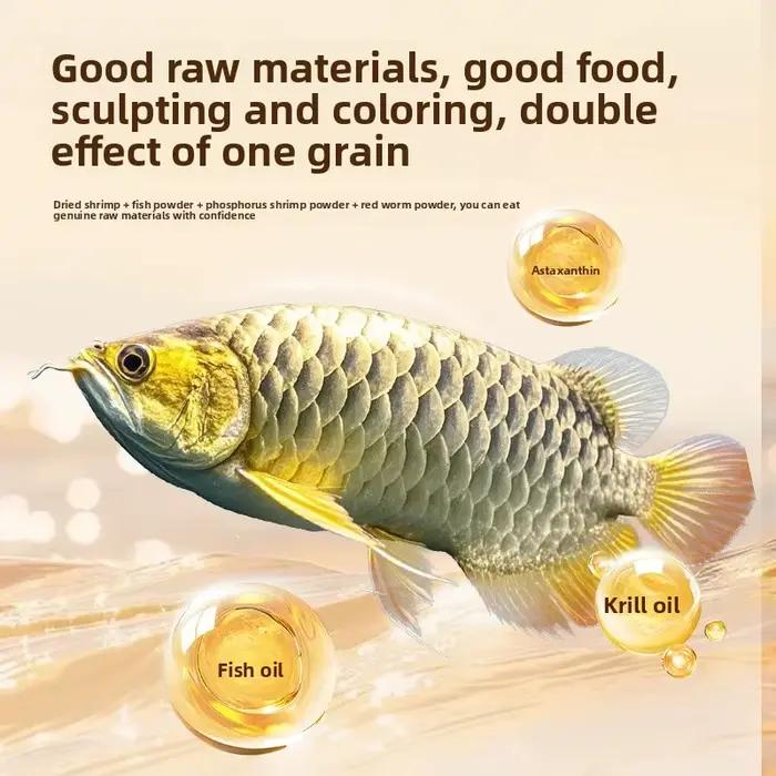 Mélange de krill et de granulés antarctiques lyophilisés BESSN - Aliments pour poissons à haute teneur en protéines pour grands poissons koi, arowana et carnivoreux