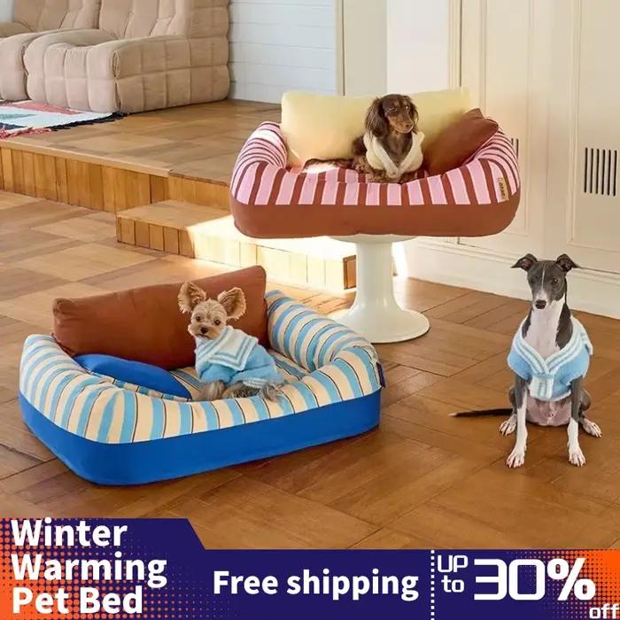 Lit pour chien chats chiot maison chenil pour chiens d'intérieur petit moyen chat canapé pour animaux de compagnie lit