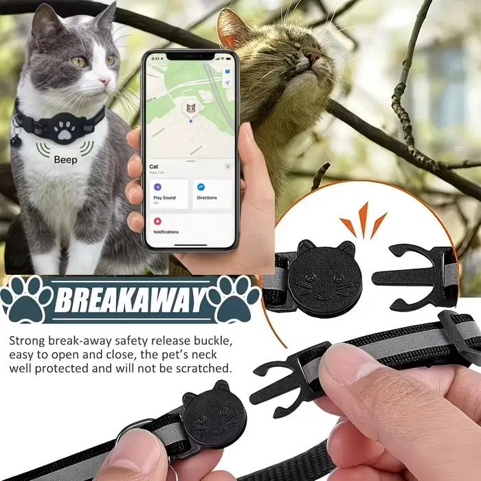 Kit de collier de localisation GPS pour animaux de compagnie, dispositif anti-perte étanche pour chats et chiens, compatible avec Apple iOS
