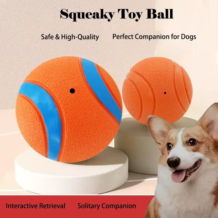 Balle de chien grinçante Durable, jouet interactif élastique indestructible résistant à la mastication pour animaux de compagnie, pour l'entraînement au nettoyage des dents