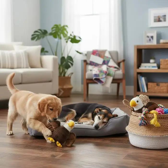 Jouet pour chien en peluche grand aigle chauve