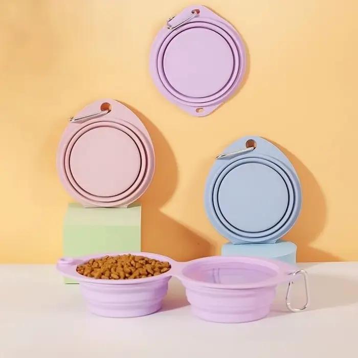 Double Filles Pliable en Silicone pour Chien et Chat
