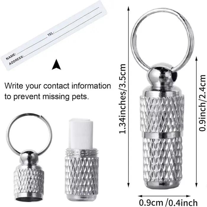 Pendentif de plaque signalétique anti-perte pour chien et chat