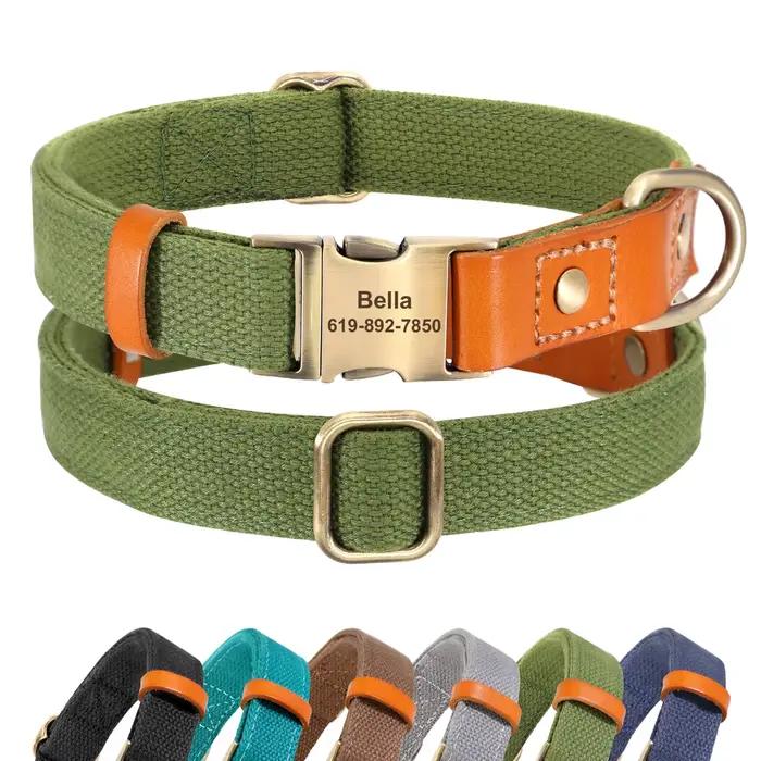 Collier de chien en nylon personnalisé